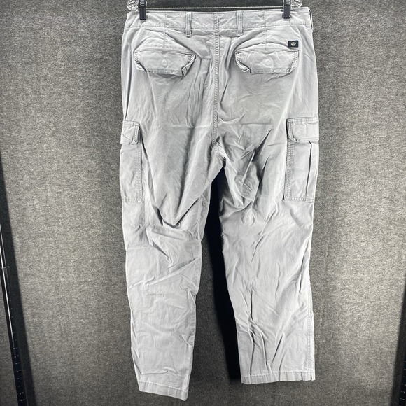 Dockers Pants Mens 36 Gray High Rise Smart 360 Tech Relaxed Cargo Workwear - Picture 10 of 13